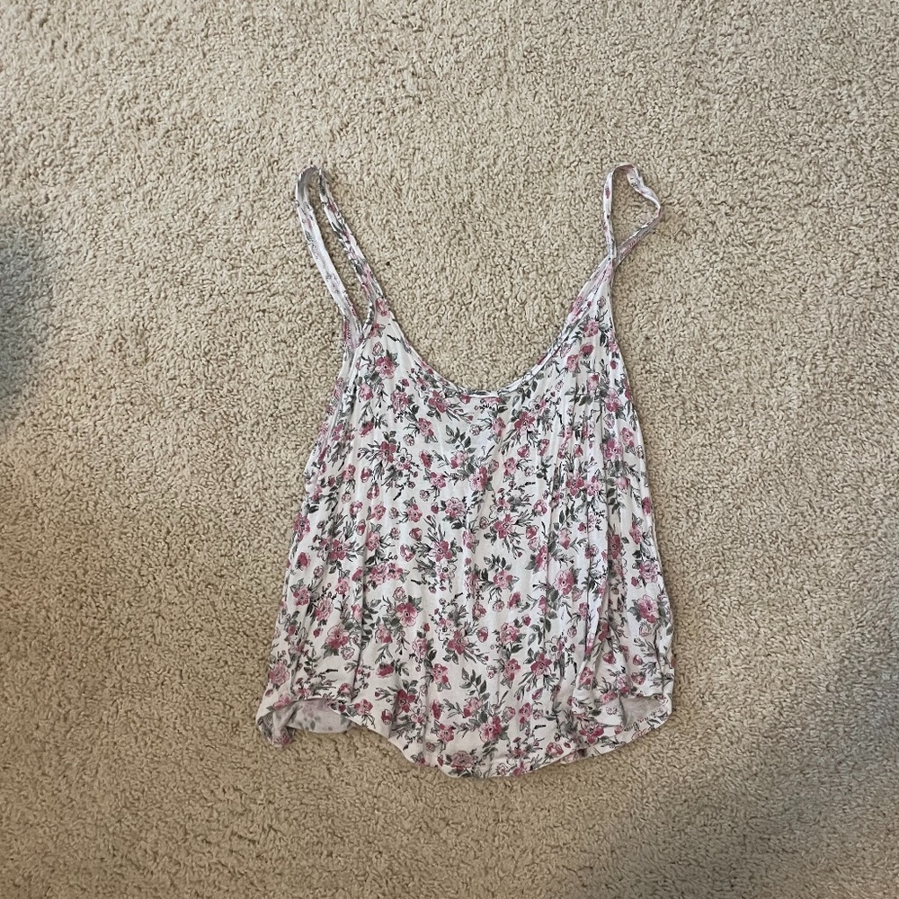 floral flowy tank top
